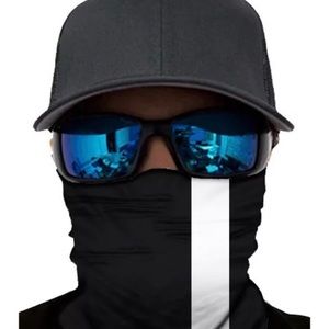 Black Reflective Face Bandana Scarf Balaclava